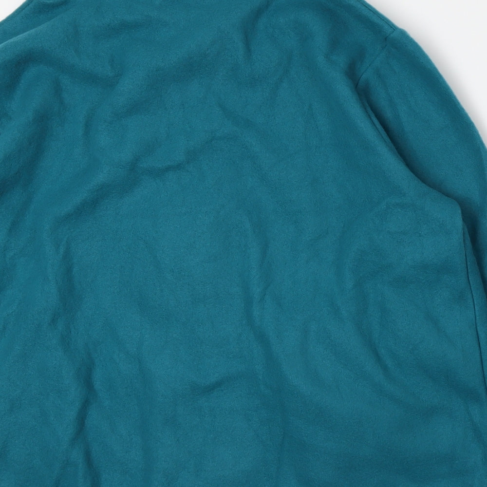 Brand and care label for Anne De Lancay women’s blue jacket, size XL