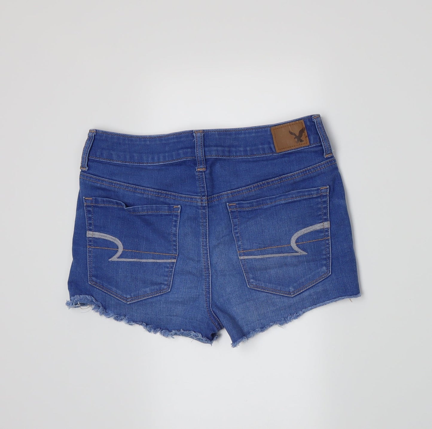 American Eagle Outfitters Womens Blue Denim Hot Pants Shorts Size 10