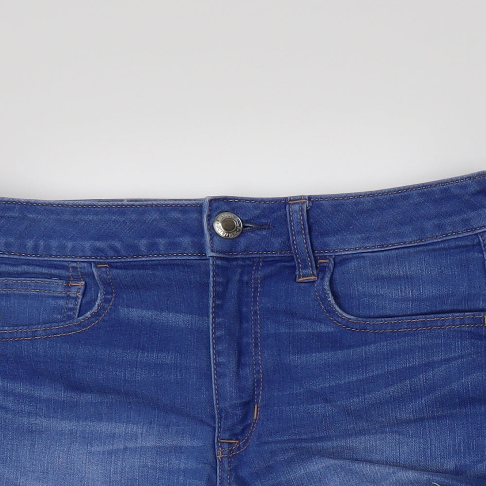 American Eagle Outfitters Womens Blue Denim Hot Pants Shorts Size 10