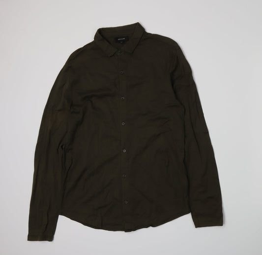 River Island Mens Green Polo Size S