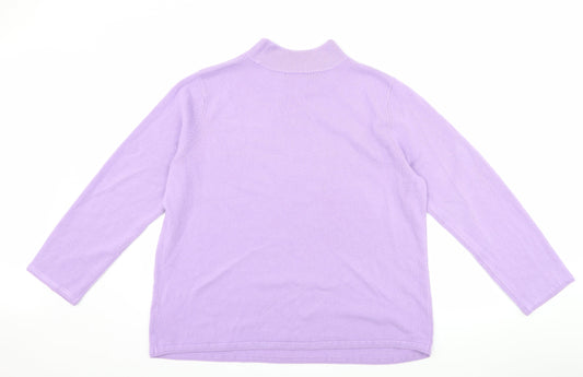 bm Collection Womens Purple Pullover Jumper Size L