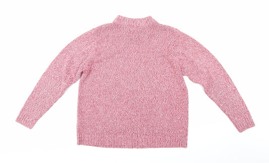 Akal Womens Pink Knit Pullover Jumper Size M