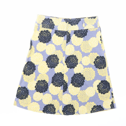Red Herring Womens Grey Floral A-Line Skirt Size 8
