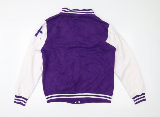 Awdis Boys Purple Jersey Jacket Size L