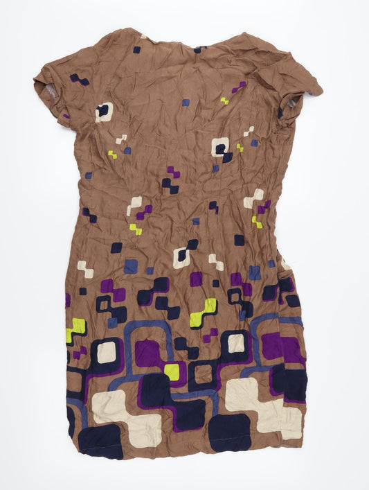 Tatuum Womens Brown Geometric Shift Size 12