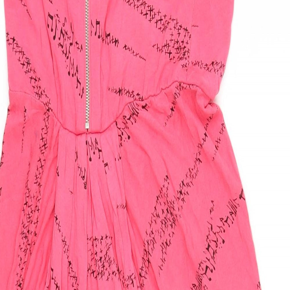 Brand and care label for Gio Gio women’s pink pencil dress, size XS