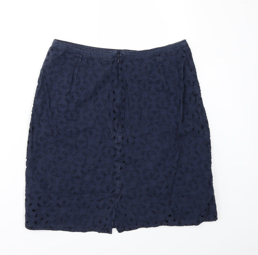 Debenhams Womens Blue A-Line Skirt Size 10