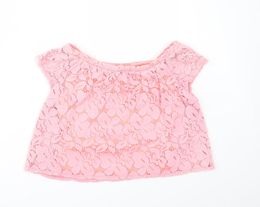 River Island Girls Pink Tunic Blouse Size 9-10 Years