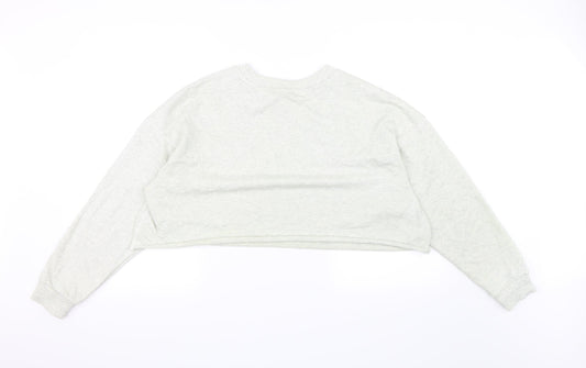 ASOS Womens Grey Pullover Sweatshirt Size 10 - Crop Jumper