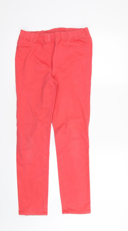 Additional front view of George women’s red denim jegging jeans, size UK 10, 27-inch leg - short leg