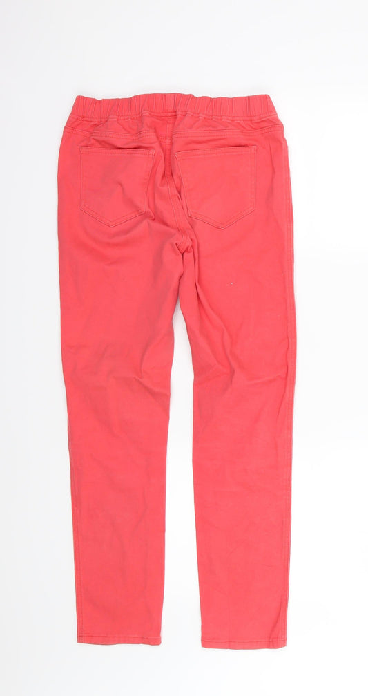 George Womens Red Denim Jegging Jeans Size 10 L27 in - Short leg