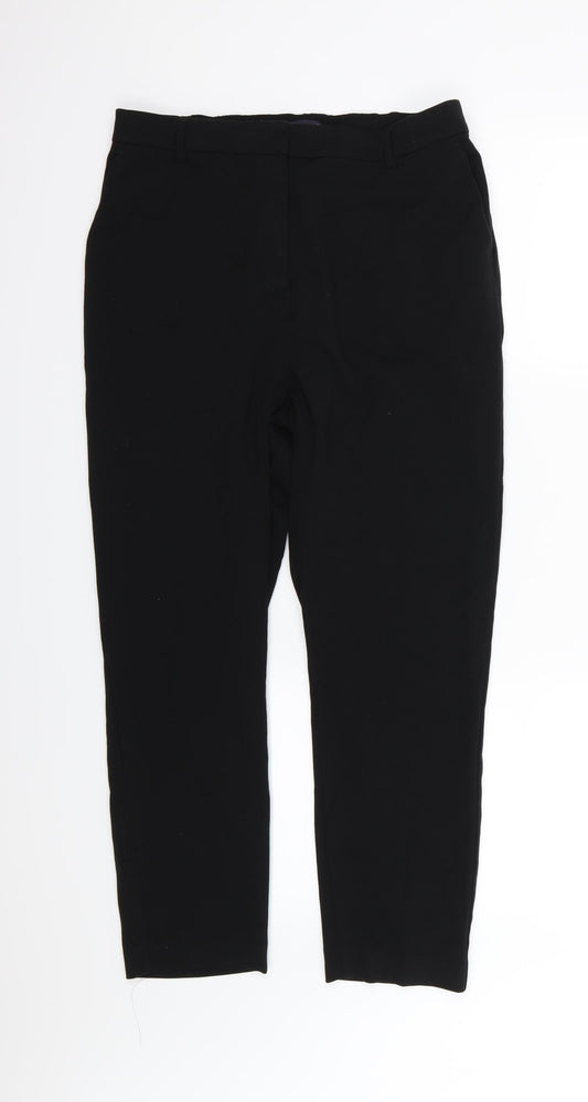 Marks and Spencer Womens Black Rayon Trousers Size 14 L25 in