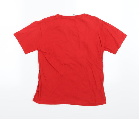 Fruit of the Loom Boys Red Jersey Basic T-Shirt Size 9-10 Years - Mallorca