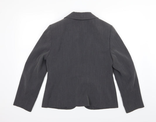 NEXT Womens Grey Rayon Jacket Suit Jacket Size 14