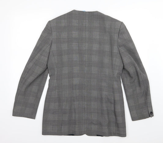 Debenham & Freebody Womens Grey Houndstooth Jacket Suit Jacket Size 12