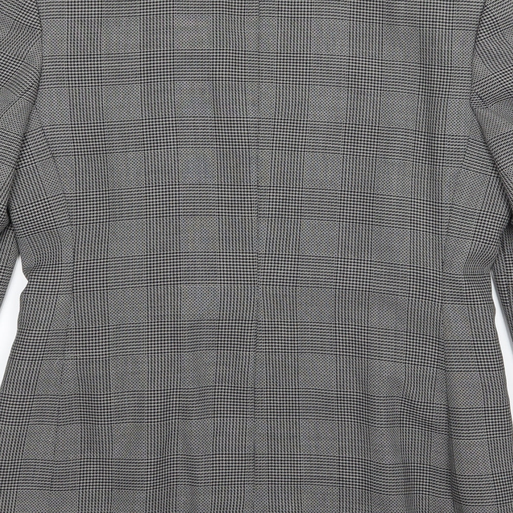 Brand and care label for Debenhams & Freebody women’s grey houndstooth jacket suit jacket, size UK 12