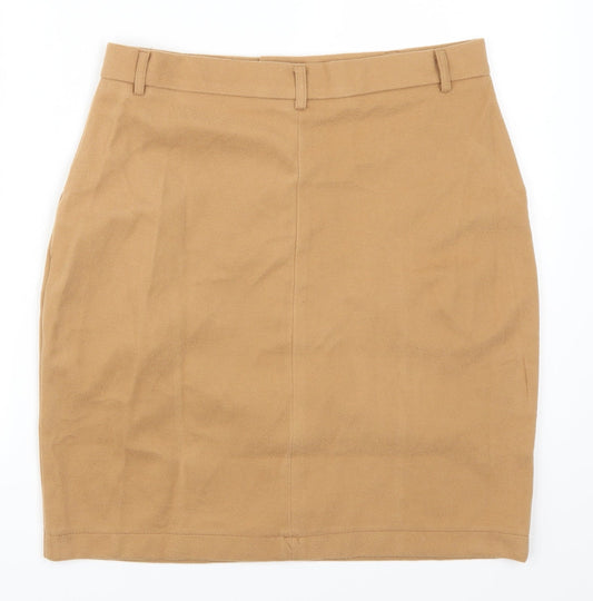 Preworn Womens Beige Straight & Pencil Skirt Size 30 in