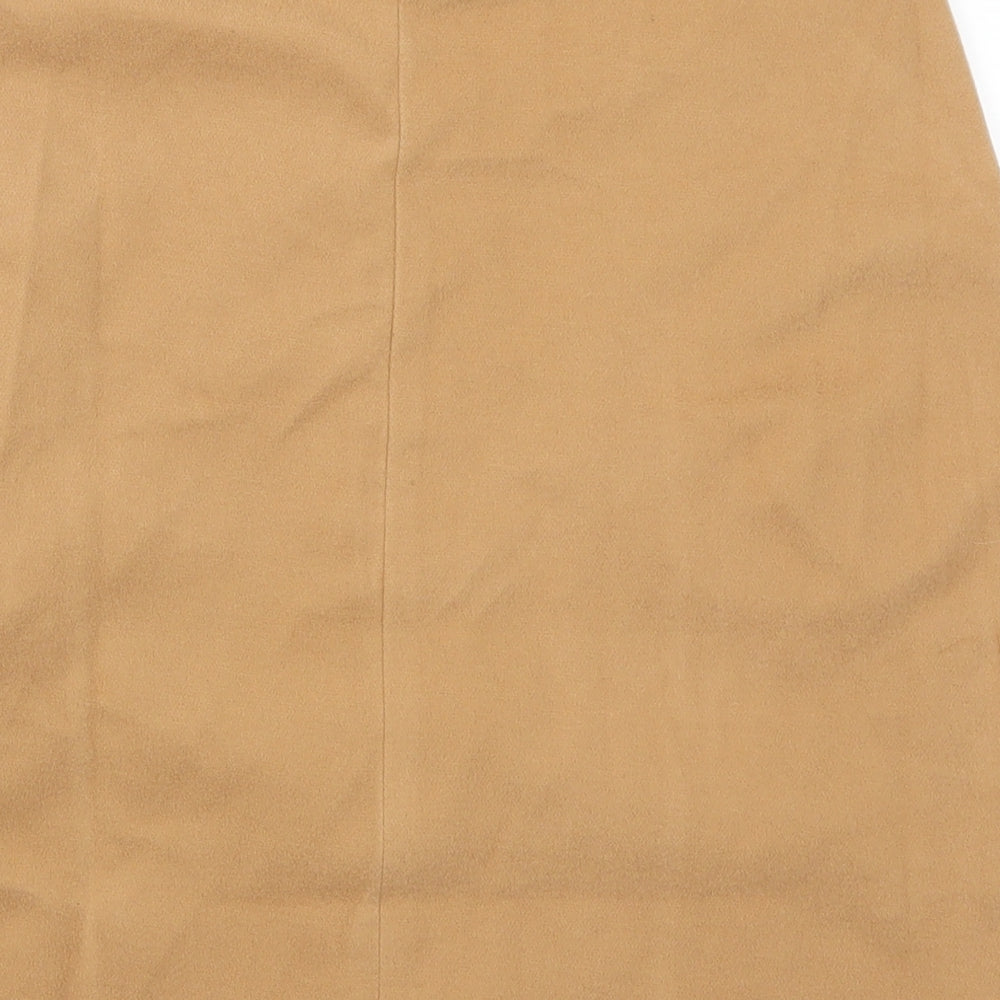 Brand and care label for Preworn women’s beige straight & pencil skirt, size UK 30, in