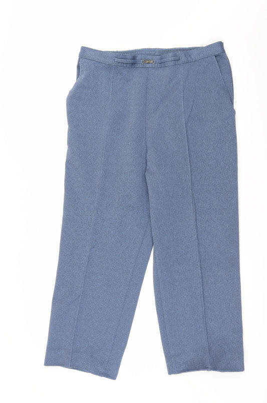 Preworn Womens Blue Striped Trousers Size 36 in L25 in