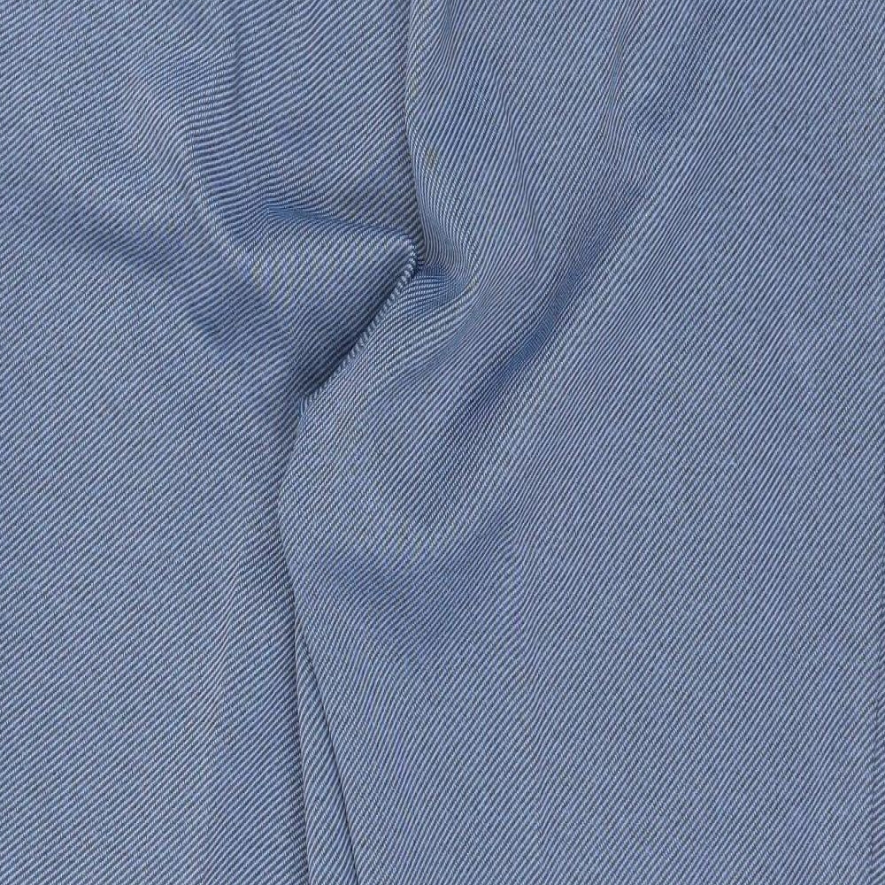 Preworn Womens Blue Striped Trousers Size 36 in L25 in