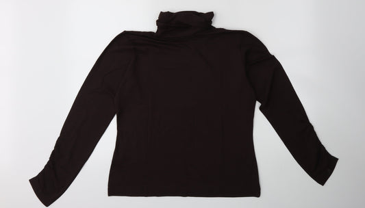 cryillus Womens Brown Basic T-Shirt Size L