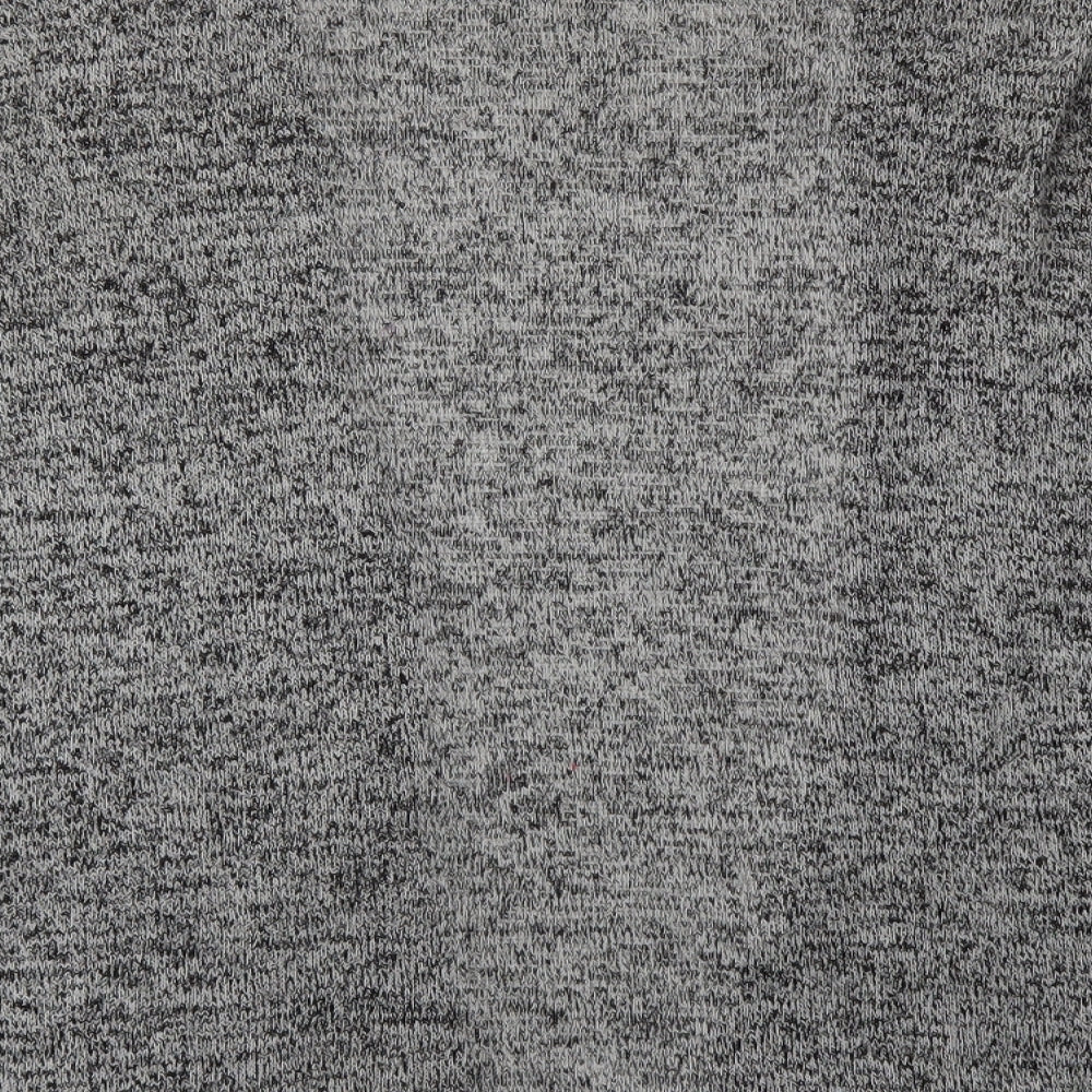 Brand and care label for H&M women’s grey knit cardigan jumper, size S