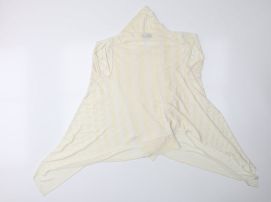 Principles Womens Gold Striped Cardigan Jumper Size 16