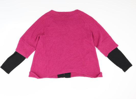 andamio Womens Pink Pullover Jumper Size 18