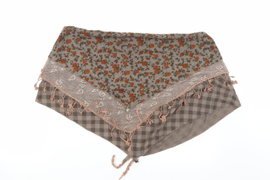 Preworn Womens Brown Floral Wrap Jumper One Size