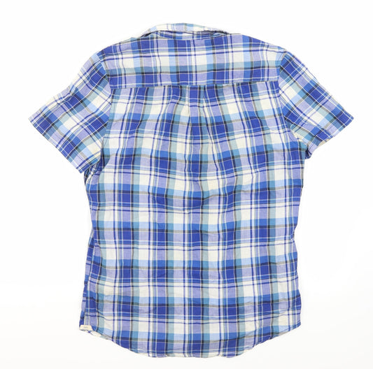 Lee Mens Blue Check Button-Up Size S