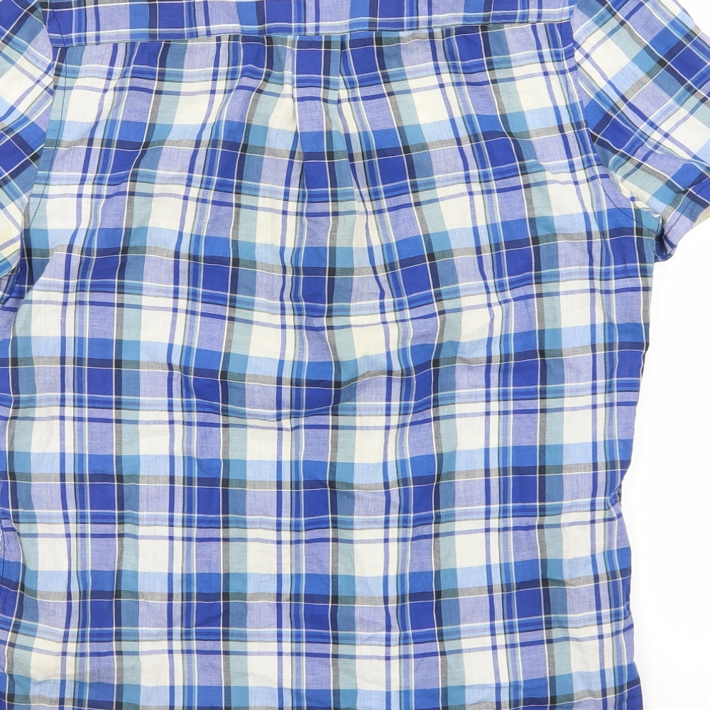 Lee Mens Blue Check Button-Up Size S