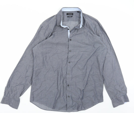 Additional front view of Autograph men’s blue button-up, size 42