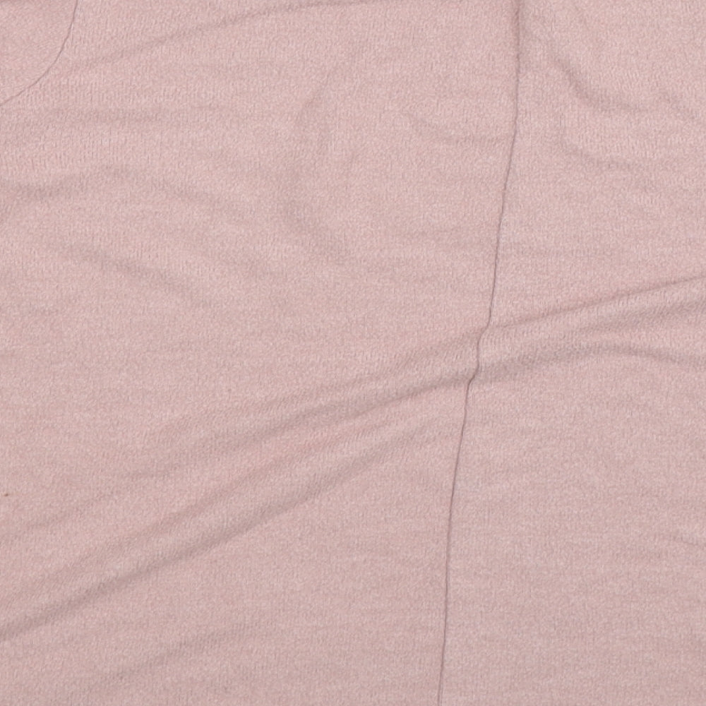 Brand and care label for Next women’s beige pullover sweatshirt, size UK 14