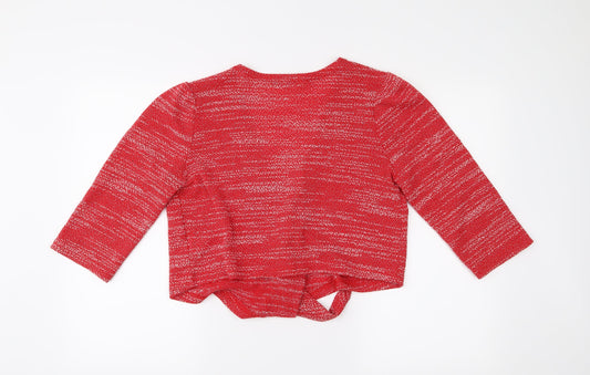 Klass Womens Red Cardigan Jumper Size M - Cropped