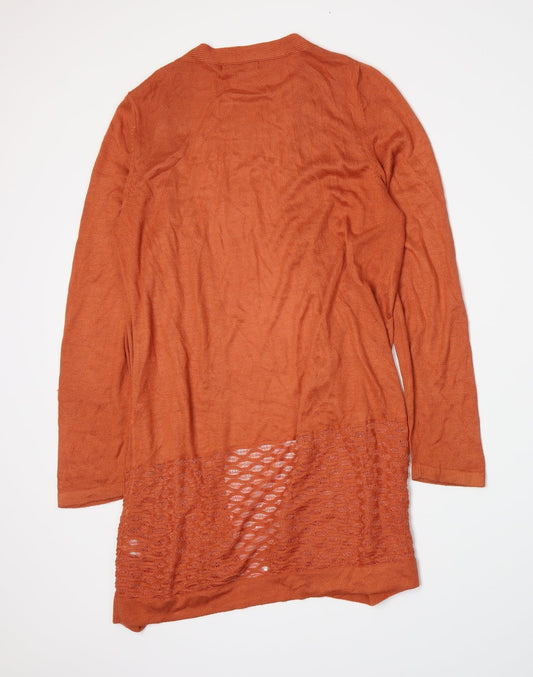 Bonmarché Womens Orange Knit Cardigan Jumper Size M