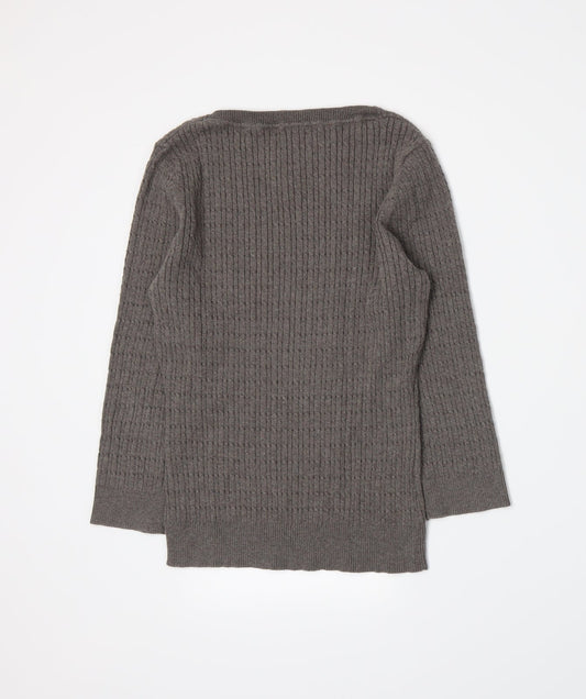 CC Womens Brown Knit Pullover Jumper Size M