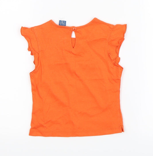 TU Girls Orange Basic Tank Size 18-24 Months