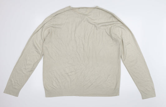 Atlantic Bay Mens Beige Pullover Jumper Size L