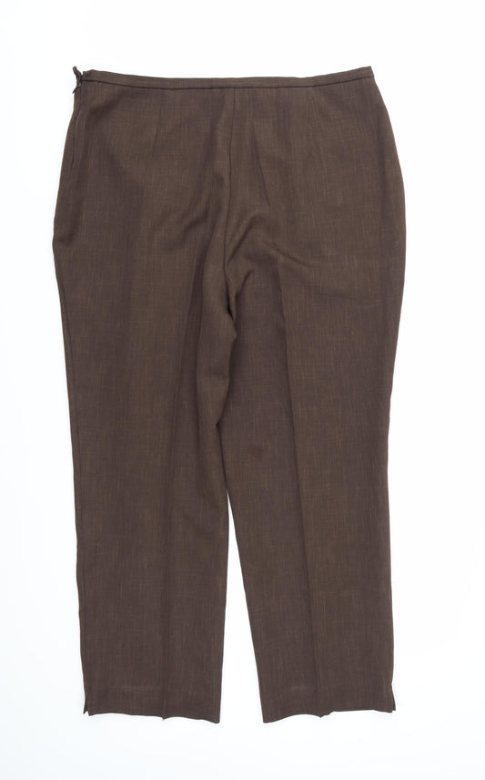 Berkertex Womens Brown Rayon Trousers Size 18 L26 in