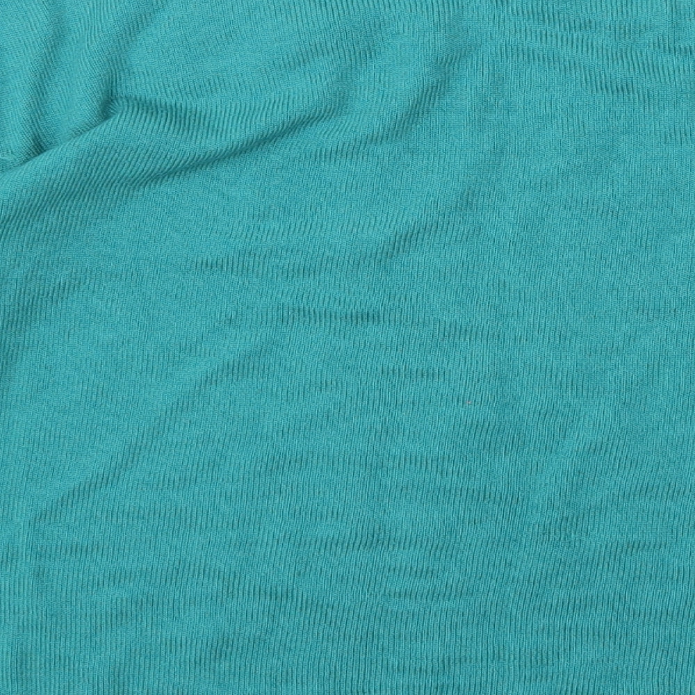 Brand and care label for Reflect women’s green knit jumper, size L