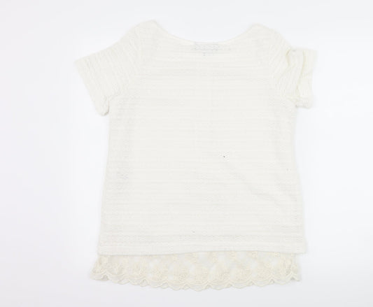 NEXT Womens White Basic T-Shirt Size 8
