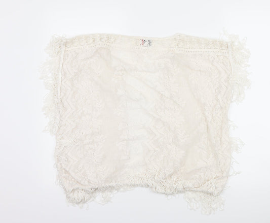 River Island Womens Ivory Lace Cardigan Jumper Size 10