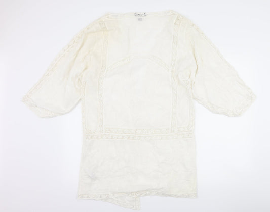 New Look Womens White Cardigan Jumper Size S