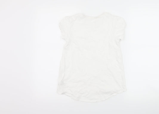 NEXT Girls White Basic T-Shirt Size 10 Years
