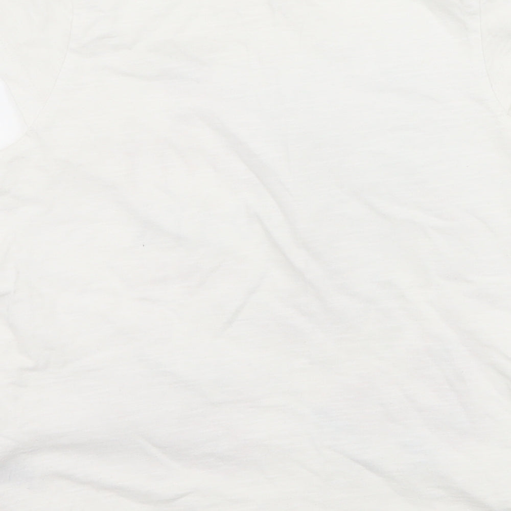 Nutmeg Girls White Basic T-Shirt Size 6-7 Years - slogan