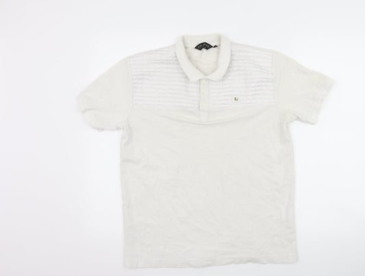 eto jeans Mens White Polo Size L