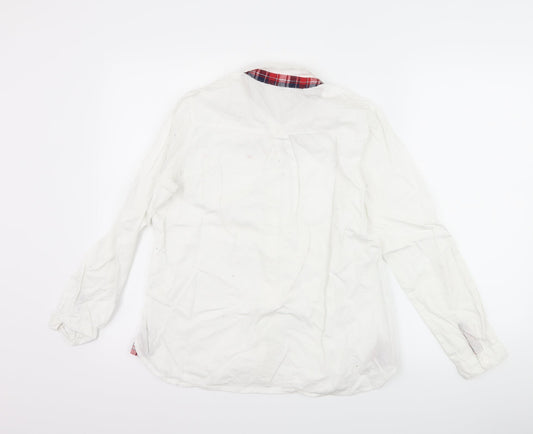 estacot Boys White Basic Button-Up Size L