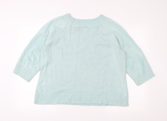 BHS Womens Green Knit Pullover Jumper Size 20