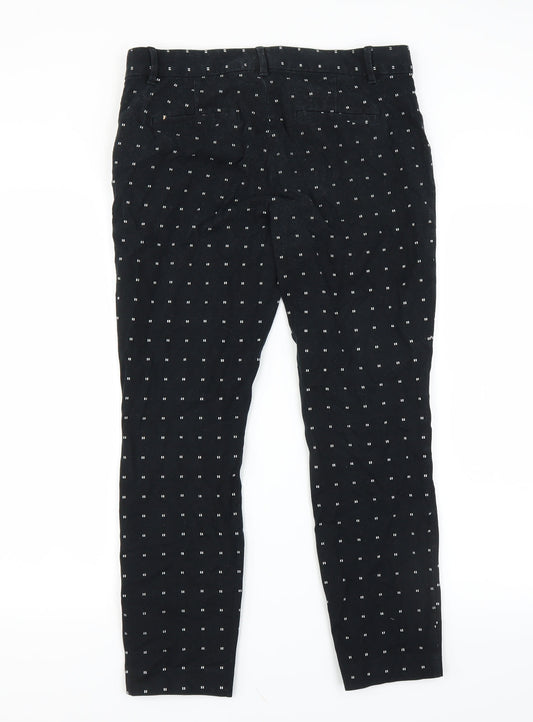 Gap Womens Black Geometric Trousers Size 8 L27 in
