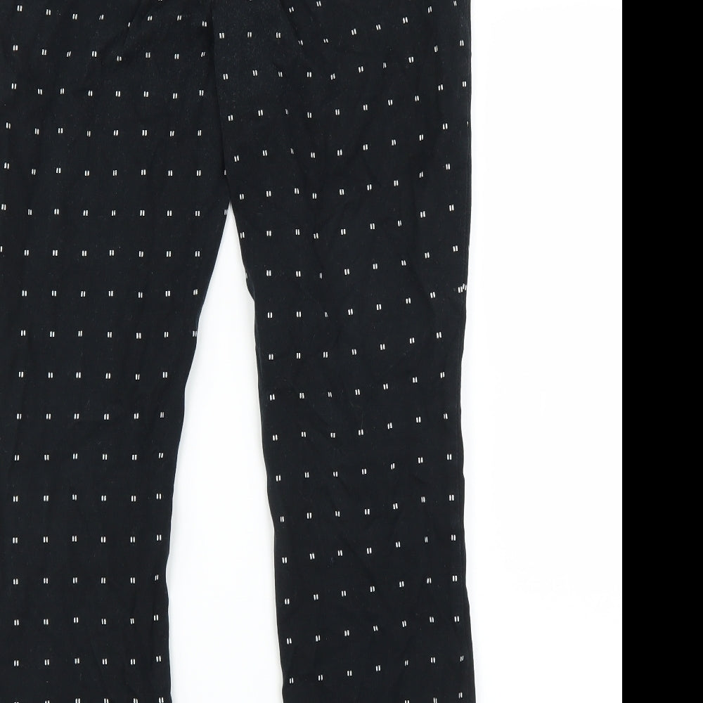 Gap Womens Black Geometric Trousers Size 8 L27 in